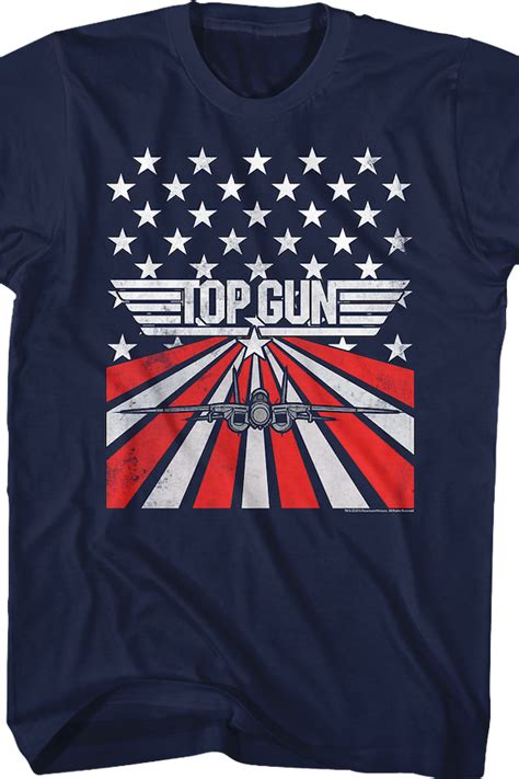 American Flag Top Gun T Shirt Top Gun Mens T Shirt