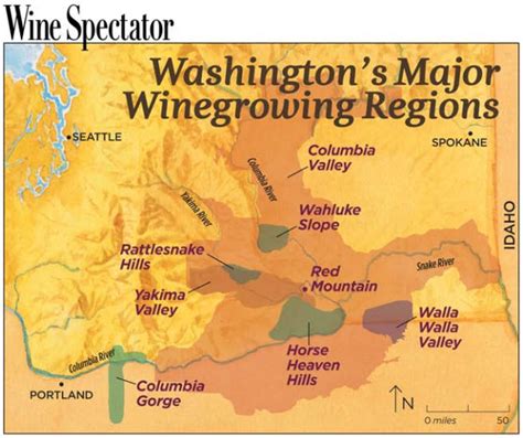 Washington States Major Wine Regions Yakima River Yakima Valley
