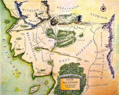 Tolkien Map Silmarillion Middle Earth Map Fantasy Map Silmarillion Map