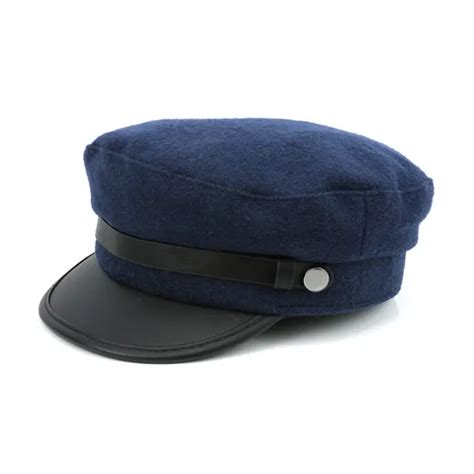 2018 Mens Winter French Style Wool Beret Beanies Hat Vintage Wide Brim