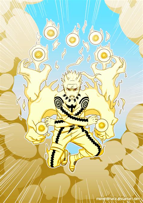 Naruto Nine Tails Chakra Mode By Mongrelmarie On Deviantart