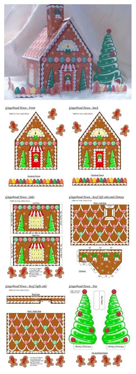 Image Result For Gingerbread House Papercraft Template Gaveæsker Jul