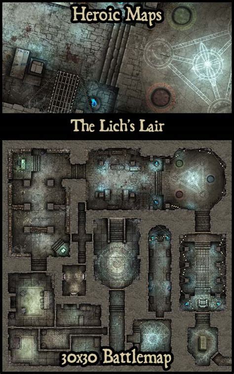 Wargame News And Terrain Heroic Maps New The Lichs Lair Fantasy