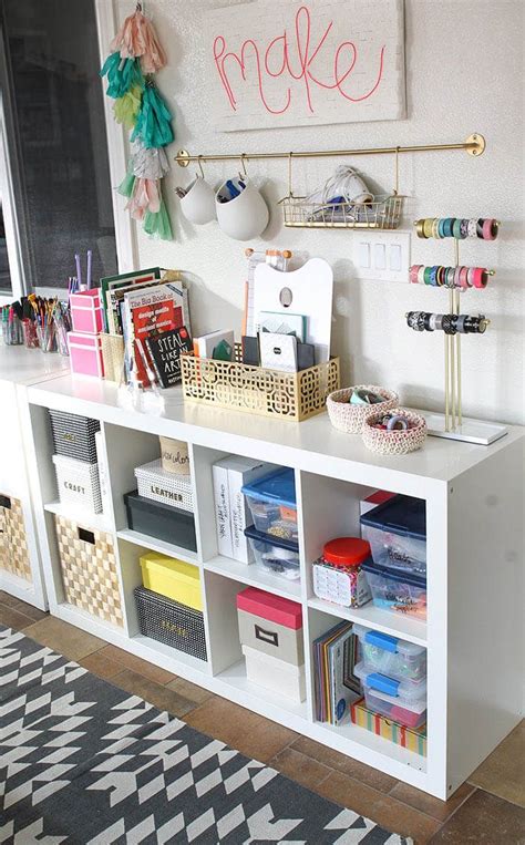 A Colorful And Organized Craft Room Lots Of Fun Storage Ideas Dream
