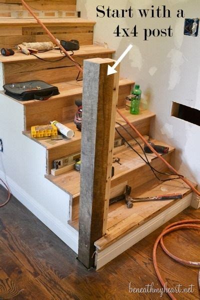 Newel wood anchor 4x4 posts deck rail exterior kit porch railing hardware outdoor cedar screws panel options railings raised. How to Build a Newel Post | Stair posts, Staircase remodel, Stair newel post