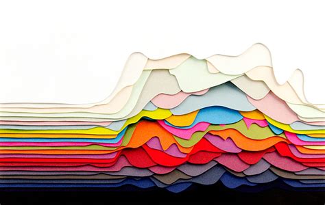 Colourful Layered Paper Sculptures By French Artist And Designer Maud