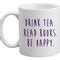 Drink Tea Read Books Be Happy Mug Folksy