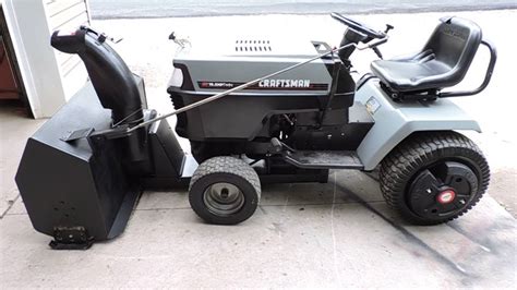 Craftsman Gt6000 With Snow Blower Finally Mounted Youtube