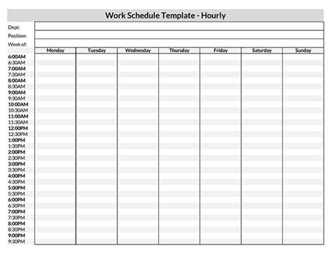 36 Free Hourly Schedule Templates To Be More Productive
