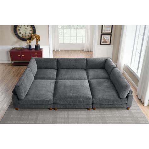 Willa Arlo Interiors Espinosa 6 Piece Corduroy Sectional And Reviews