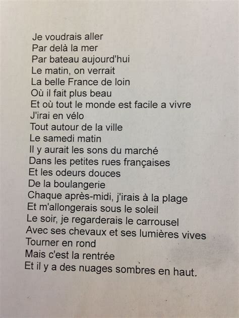 French Poems For Children