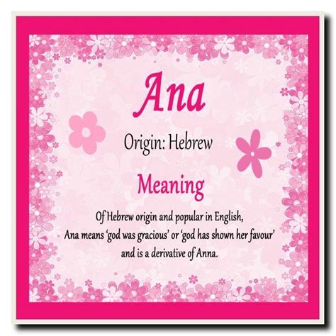 Ana Personalised Name Meaning Coaster Ebay
