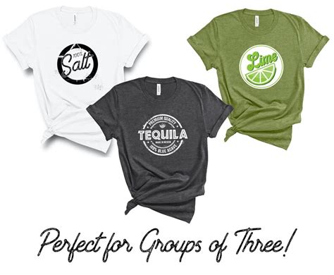 tequila lime salt group costume shirt matching halloween etsy