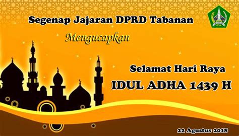 Selamat Hari Raya Idul Adha 1439 H Dprd Tabanan