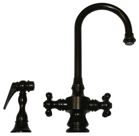 The spout head pulls out from the dock for convenient. WHKSDCR3-8104-ORB Oil Rubbed Bronze Faucet - Rustic ...