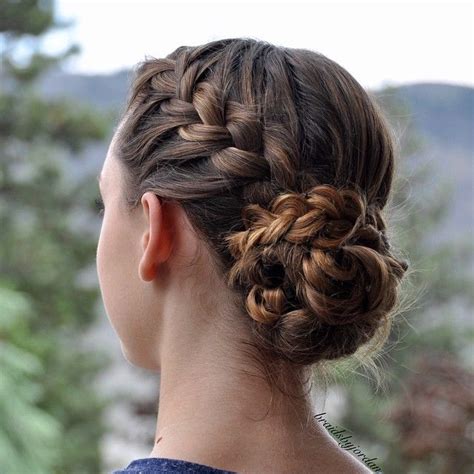 Log in or sign up in seconds.| "French Braid into a Braid Wrapped Messy Bun on myself ...