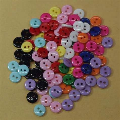 15mm 50pcs Round 2 Hole Resin Button Sewing Mixed Fruit Color Resin