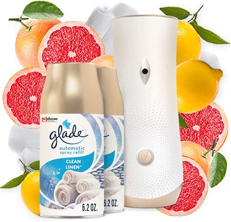 Glade Automatic Spray Refill And Holder Kit Air Freshener For Home And Bathroom Clean Linen