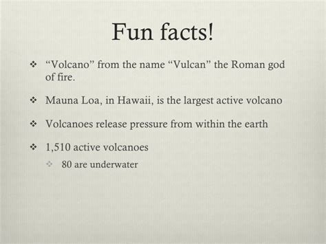 Volcano Facts