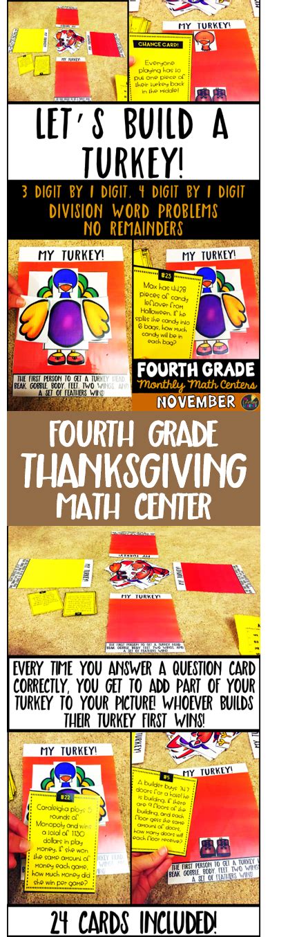 Division Word Problems No Remainders Thanksgiving Game | Division word problems, Word problems ...