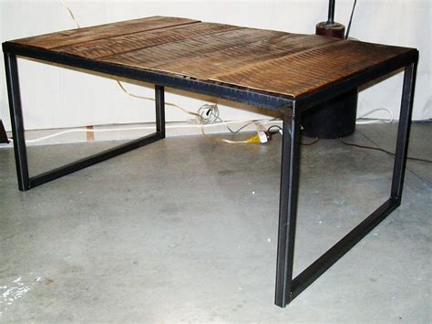 Handmade Industrial Wood And Steel Coffee Table By Lucah Designs