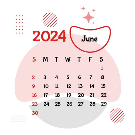 Diseño De Calendario Mensual De Junio De 2023 Vector Png Calendario