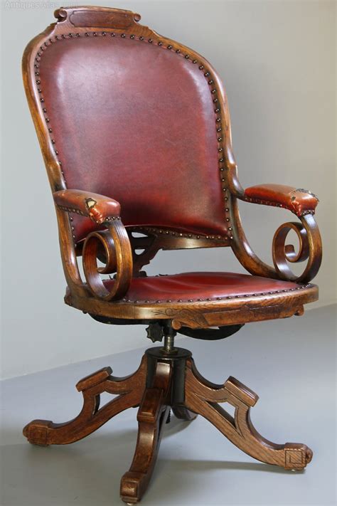 Antique Oak Swivel Desk Chair Antiques Atlas