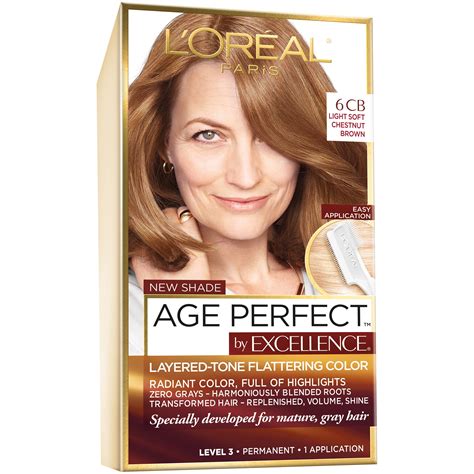 Loreal Paris Age Perfect Permanent Hair Color 6cb Light Soft Chestnut