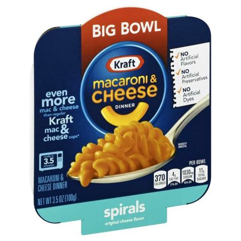 Kraft Spirals Original Macaroni And Cheese Easy Microwavable Big Bowl The Loaded Kitchen Anna