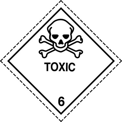 Toxic Label Class 6 Labels Placards Buy At Stock Xpress
