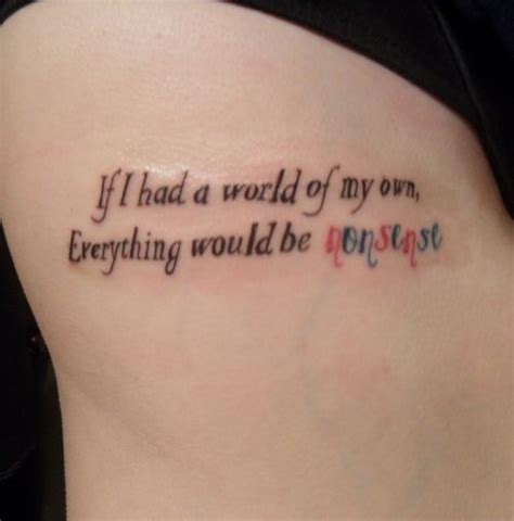 Fans of lewis carroll's classic novel for children will be fascinated by this startling 1966 interpretation by jonathan miller, a noted alice: Alice in Wonderland Quote | Alice and wonderland tattoos ...