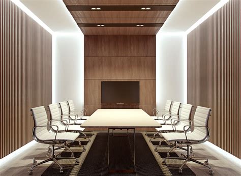 Modern Classic CEO Office Interior On Behance Office Ceiling Design Office Interior Design