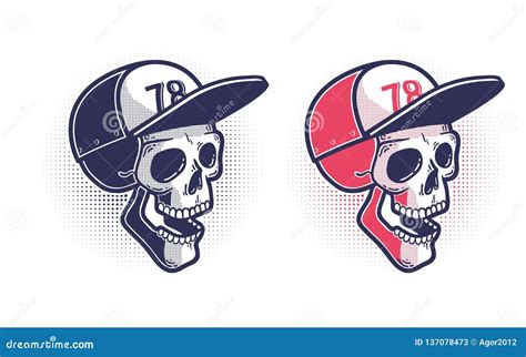 Skull In A Baseball Cap Stock Vector Illustration Of Isolated 137078473