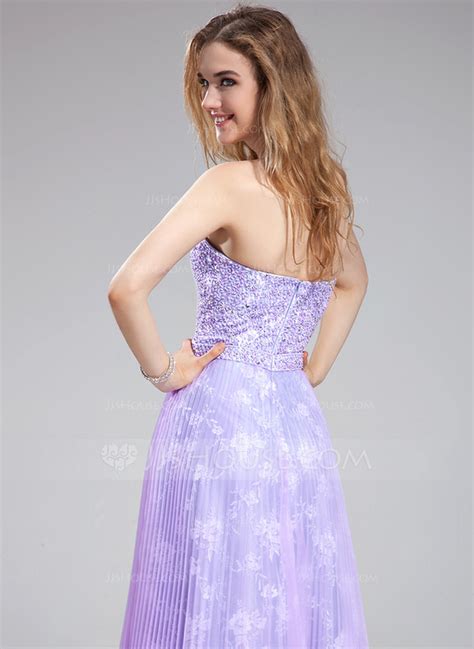 A Lineprincess Sweetheart Floor Length Organza Lace Prom Dress With