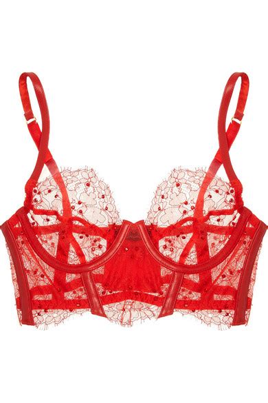 Agent Provocateur Soirée Adara Embellished Stretch Lace Underwired