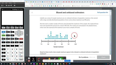 Unit 10 Biased And Unbiased Estimators Exercise Youtube Video Youtube