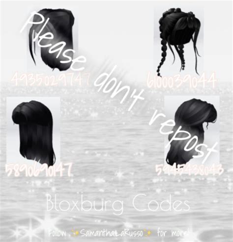 🖤bloxburg🖤 Black Hair Codes Black Hair Roblox Roblox Codes Coding