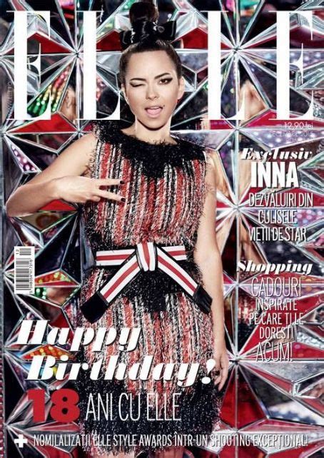 Inna Elle Magazine December 2015 Cover Photo Romania