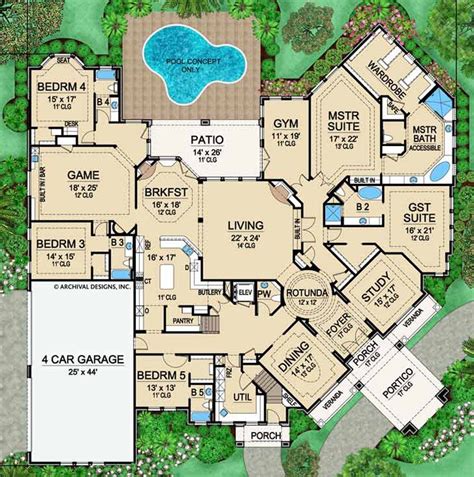 Mira Vista Luxury Home Blueprints Residential House