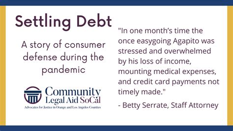 Settling Debt Community Legal Aid Socal