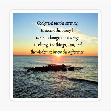 Inspiring Serenity Prayer Sunrise Photo Sticker By Jlporiginals