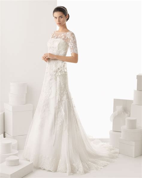 An elegant sheath maternity wedding dress, crafted of flatteringly draped crepe and finished with 3/4 lace sleeves and an attached beaded sash at the empire waist. DressyBridal: Wedding Dresses with Lace Long Sleeves and ...