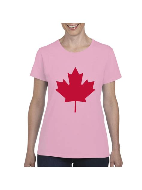 Iwpf Womens Canada Flag Canada Maple Leaf Short Sleeve T Shirt