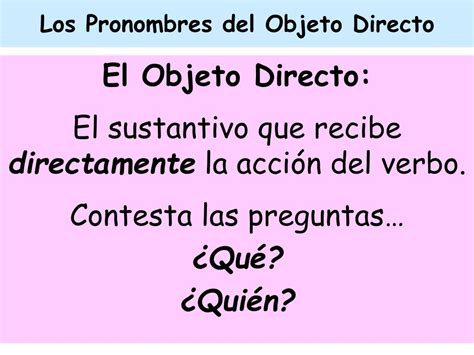 PPT Los Pronombres Del Objeto Directo PowerPoint Presentation Free Download ID