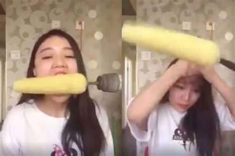 Girl Tries To Eat Corn From A Power Drill Rips Out Hair Instead