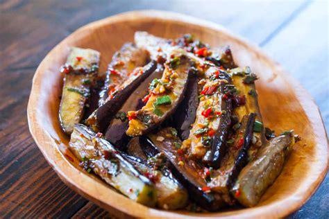 Directions · combine soy sauce, mirin, crushed garlic and ginger in a bowl. Chinese Eggplant with Spicy Garlic Sauce | Recipe ...