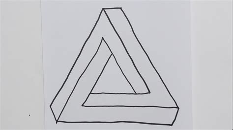 How to draw impossible heart, 3d objects обновлено: How to draw your own Impossible Triangle - YouTube