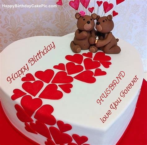 ️ Heart Birthday Wish Cake For Husband