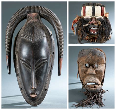 Sold Price 3 West African Masks 20th C November 6 0119 1100 Am Est