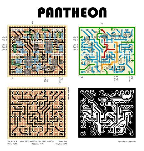 Perf And Pcb Effects Layouts Wampler Pantheon